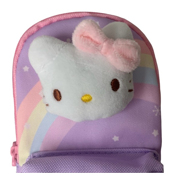 NWT Hello Kitty 2-Section Pencil and Small Items School Case Light Purple Pink - Picture 3 of 8